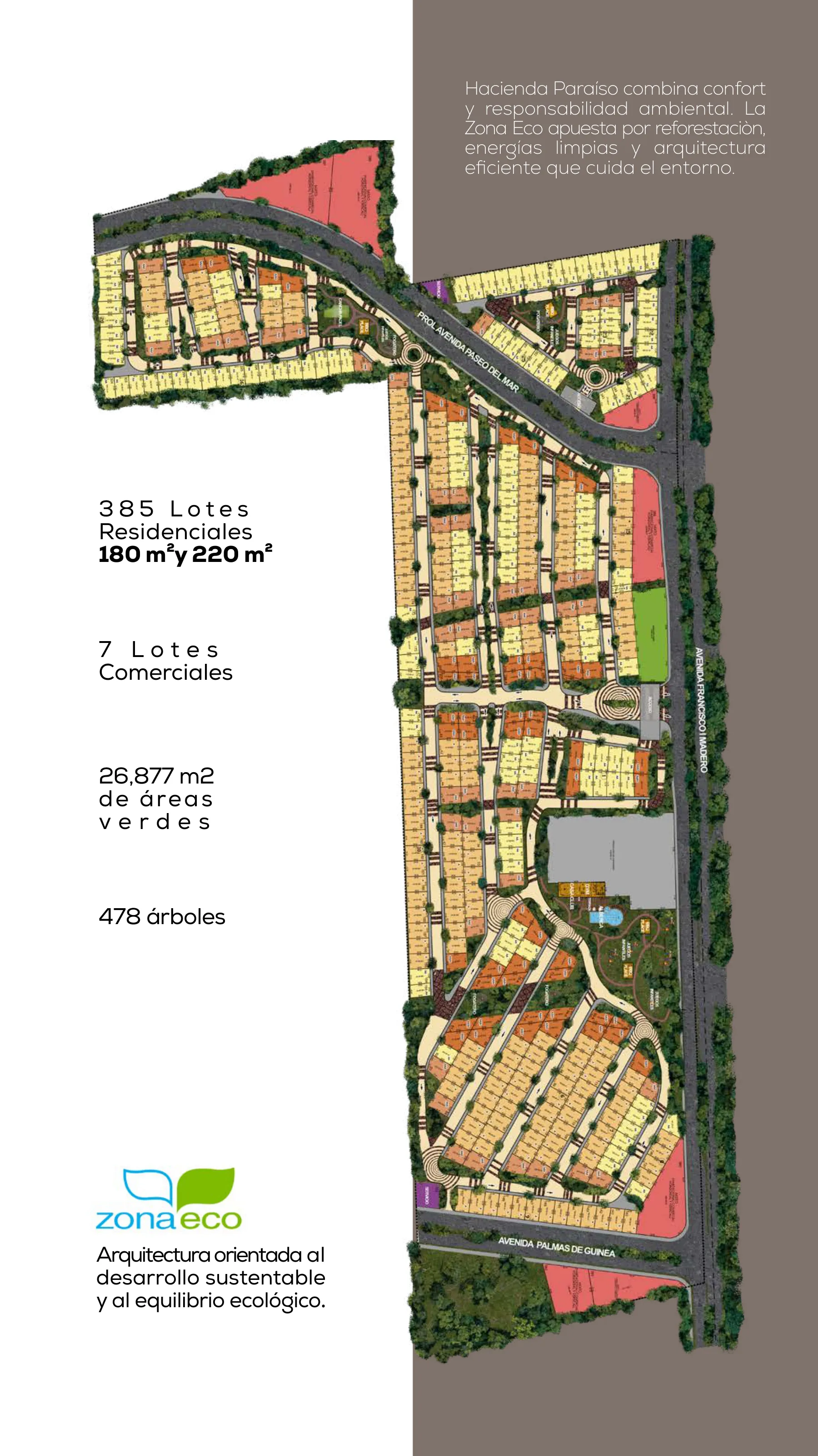 Plano de lotificación de Hacienda Paraiso
